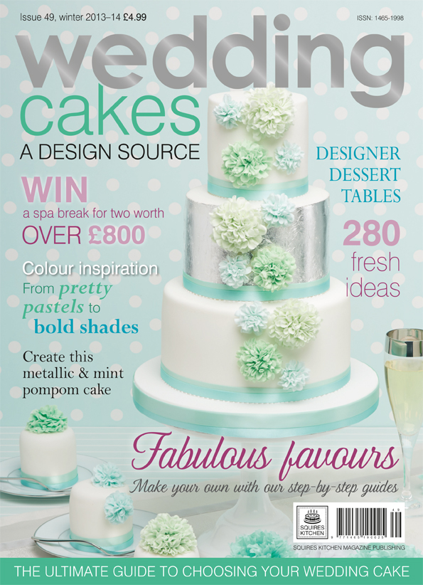 Aparición de nuestras tartas de boda en la prensa internacional. Revista nº 49 Wedding cakes a design source de Squires Kitchen UK
