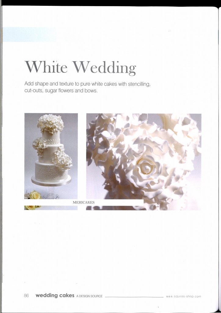 Aparición de las tartas de boda de Mericakes en la revista internacional de Squires Kitchen "Wedding cakes"
