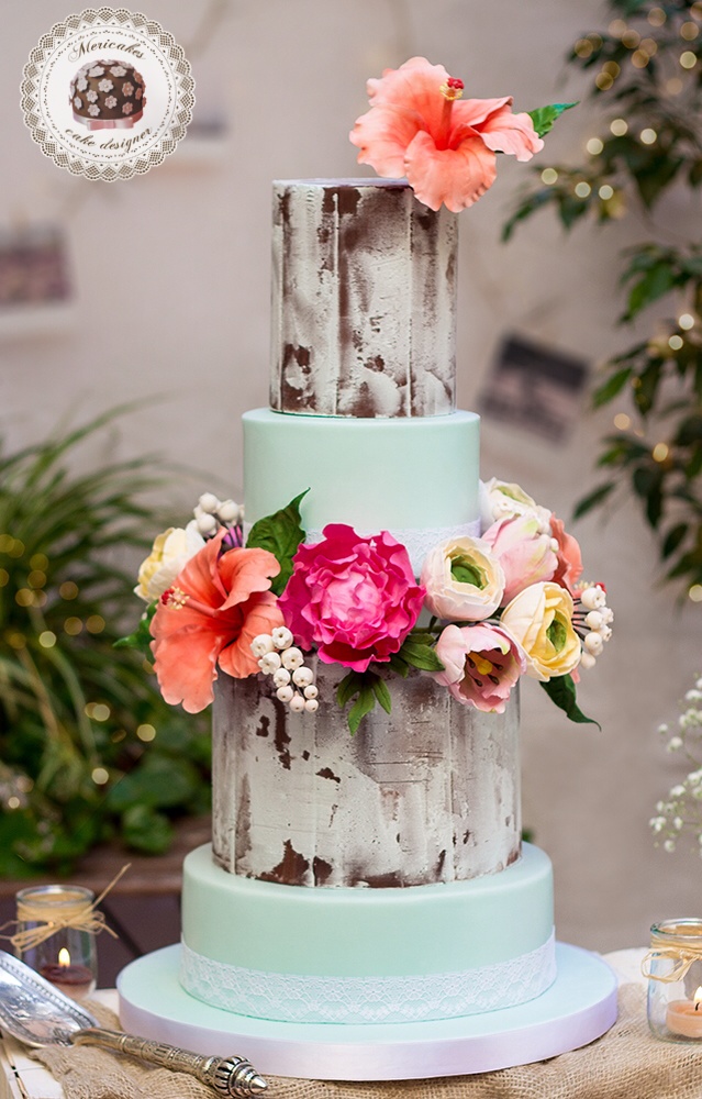 Rustic & Blossoms wedding cake
