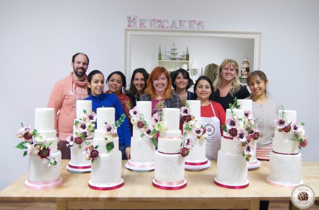 master class love is in the cake, tartas de boda, curso, escuela, sugarcraft, mericakes, barcelona, cake designer, flores de azucar, sugarcraft school 26