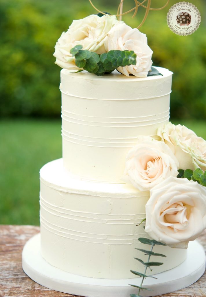 Romantic Wedding Cake, cream cake, tarta de boda, mericakes, barcelona, rosas, cake topper, eucalipto, spain wedding 5
