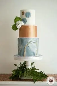 Marble Pink Gold Wedding cake