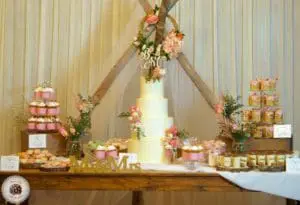 Mesa dulce romántica