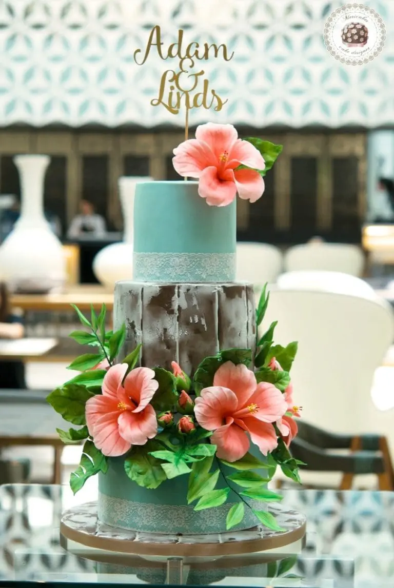 Tropical Wedding Cake