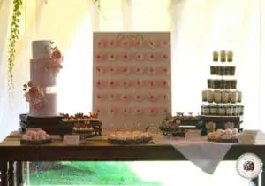 Marble and Gold Dessert Table