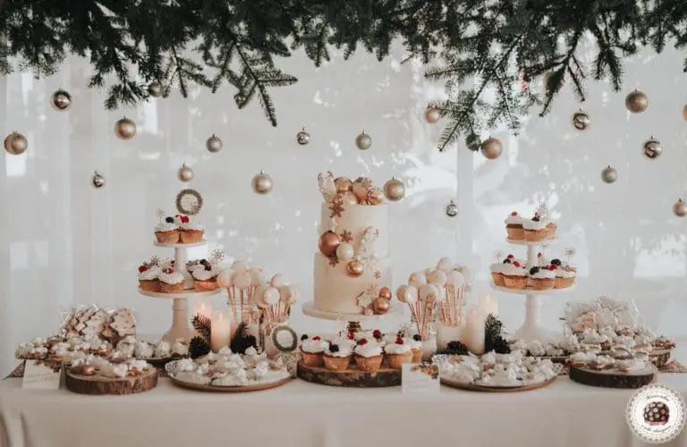 Winter Wonderland dessert table