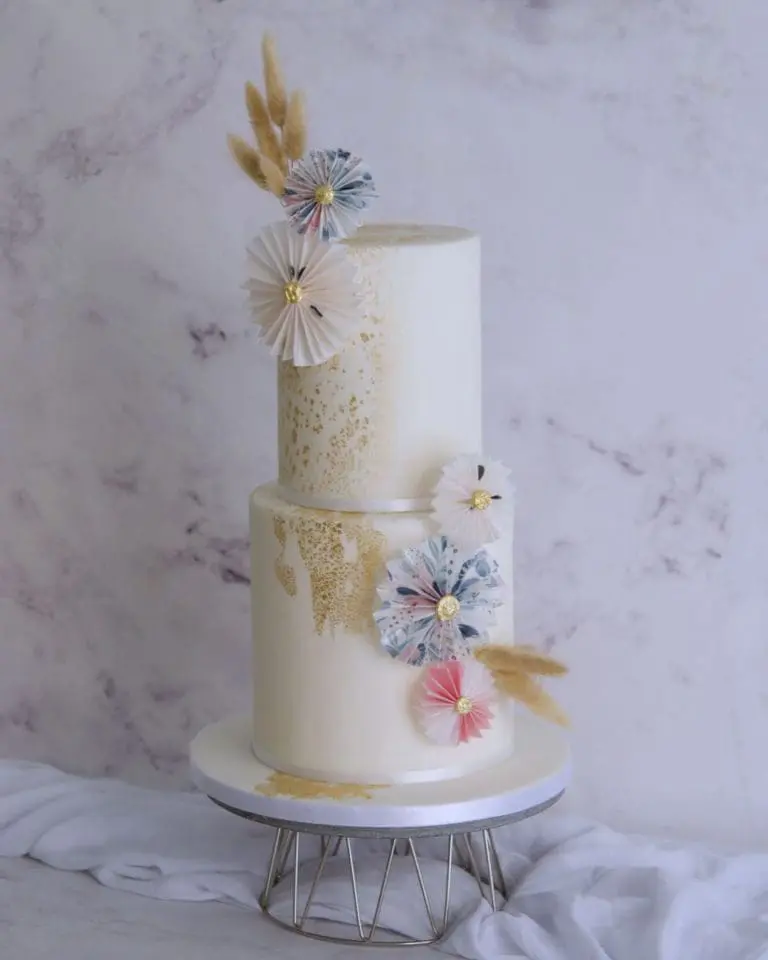 Paper Pinwheel and 24k Gold Cake