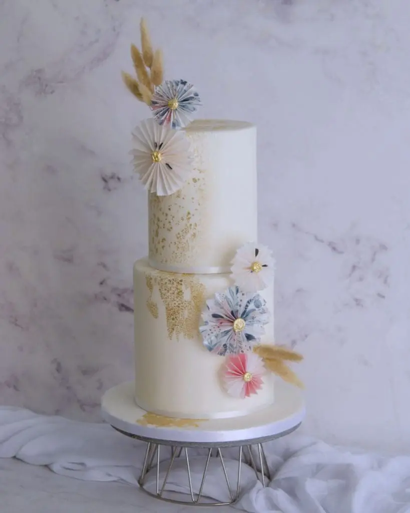 Paper Pinwheel and 24k Gold Cake