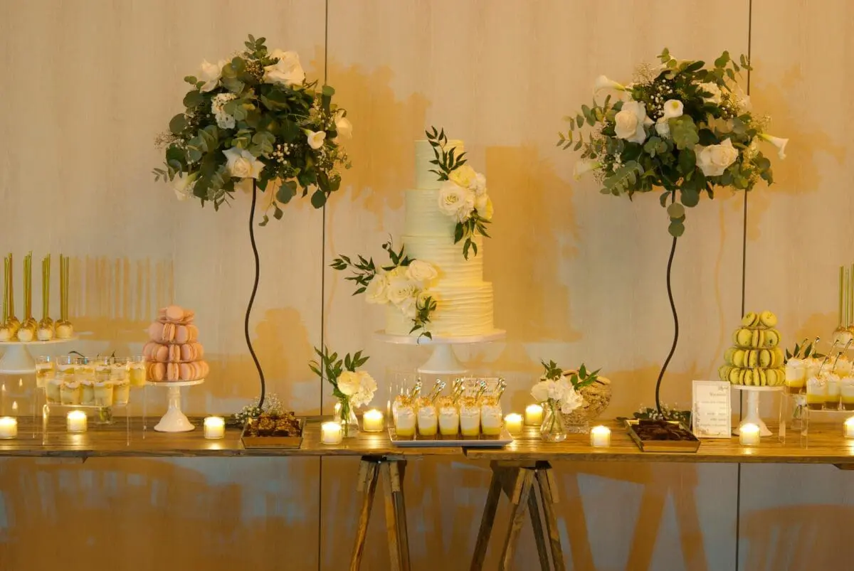 White Blooms Dessert Table