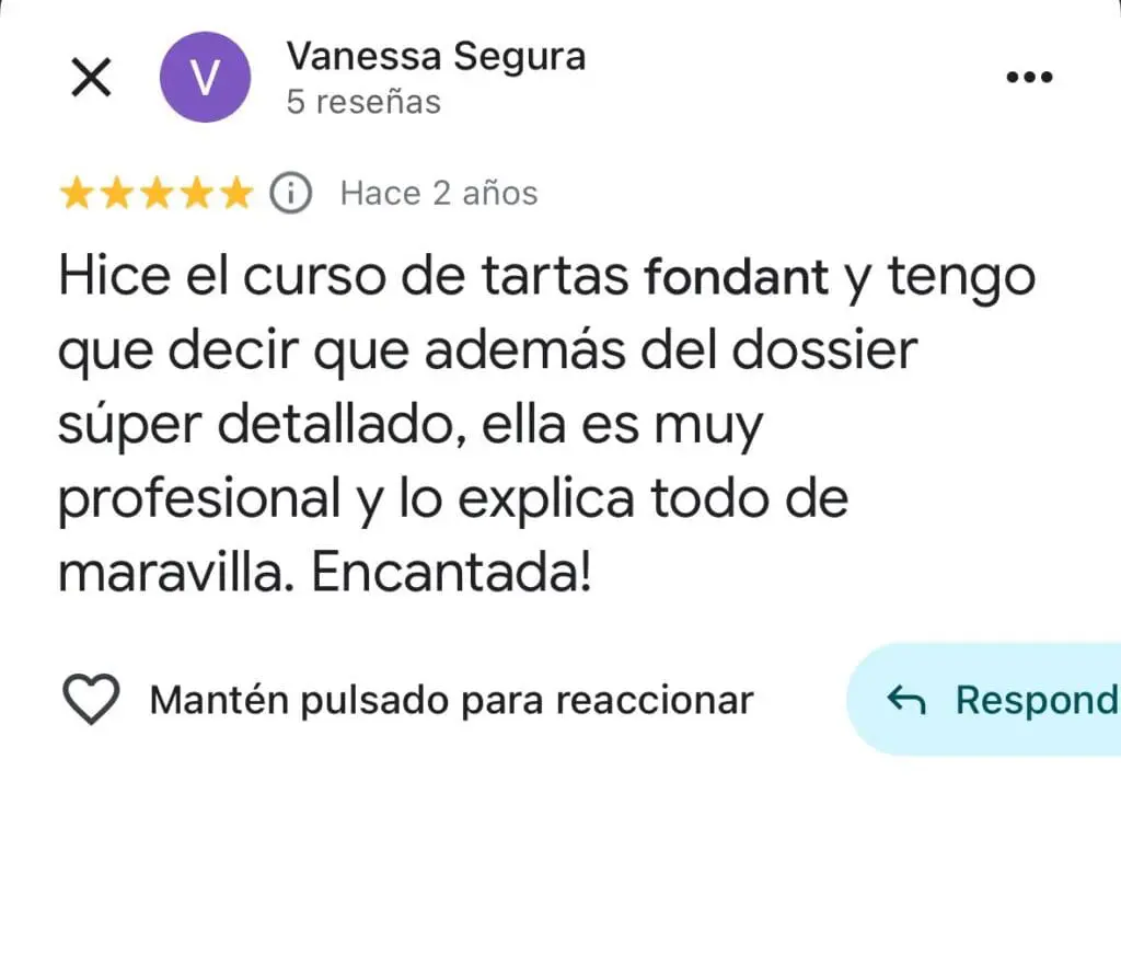 opinion curso tartas fondant barcelona