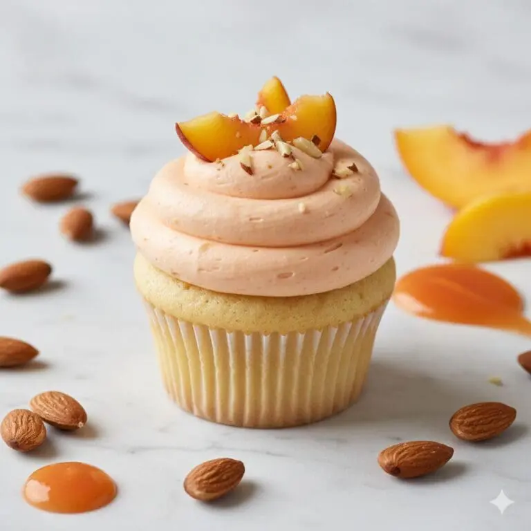 Almond peach Cupcake Barcelona