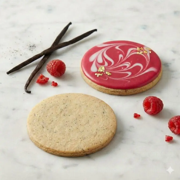 Galletas decoradas vainilla y frambuesa