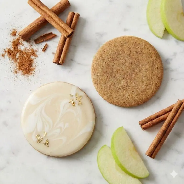 Canela y manzana royal icing cookies