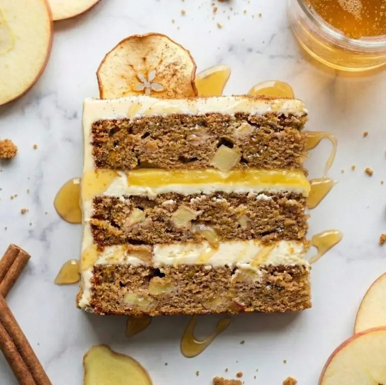 Tarta de manzana, canela, sidra jengibre y miel con lemon curd, barcelona