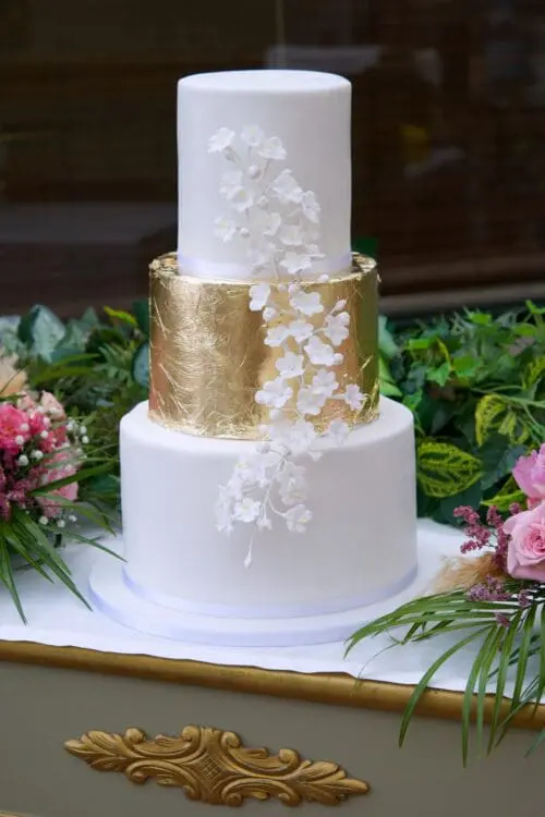 Cherry blossom wedding cake