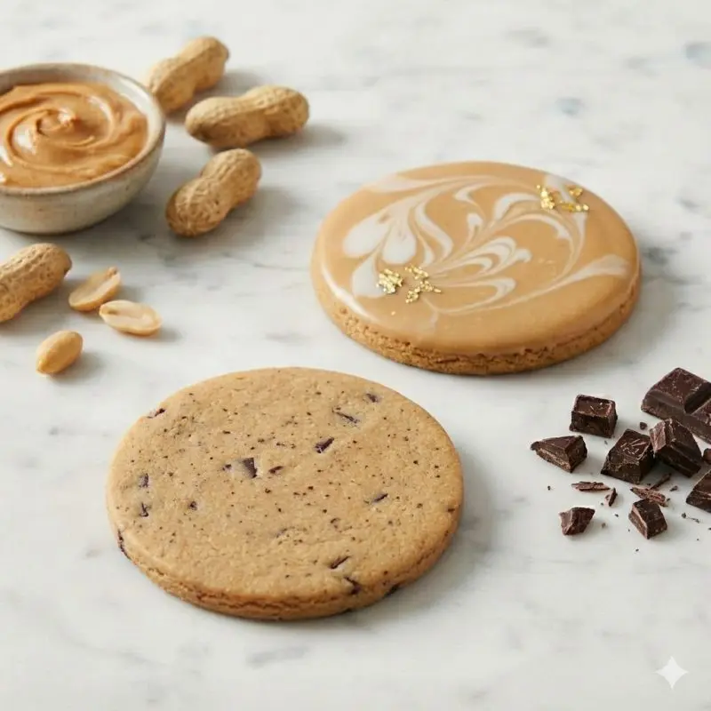 Galletas decoradas Cacahuete y chocolate