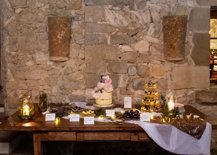 Geometric dessert table