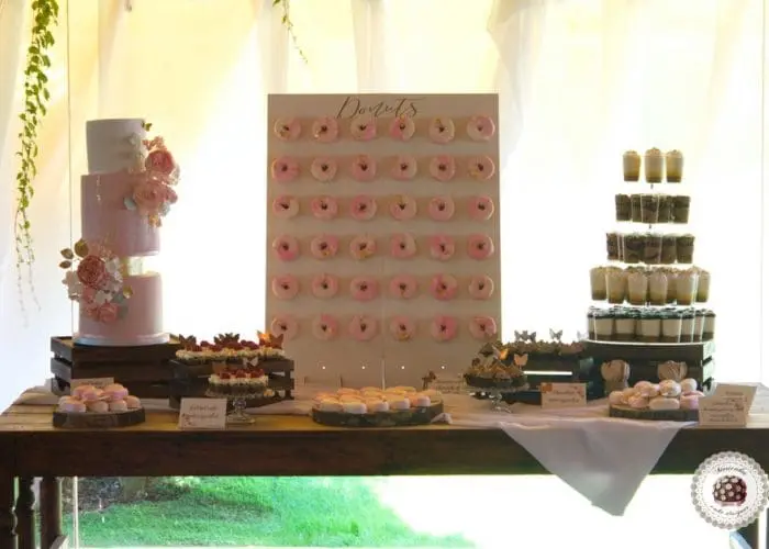 Marble and Gold Dessert Table