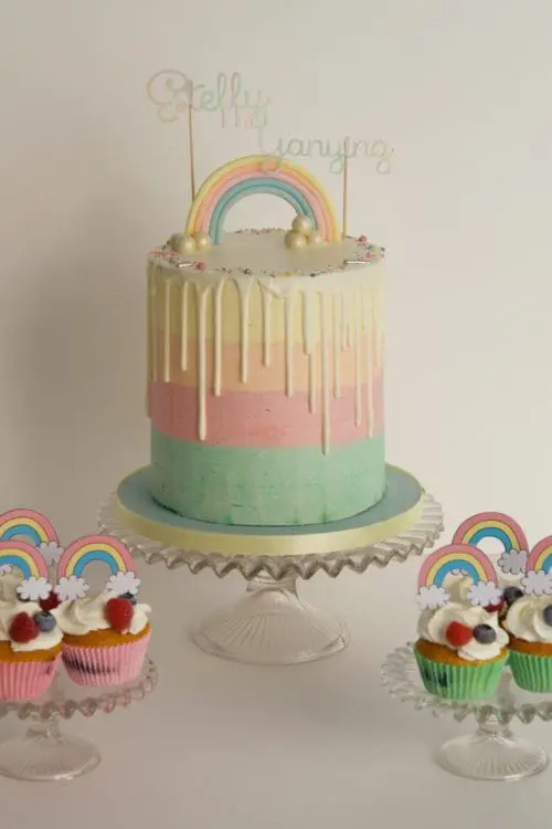 Pastel Rainbow cake