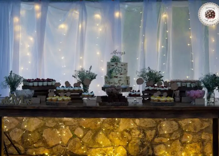 Rustic dessert table