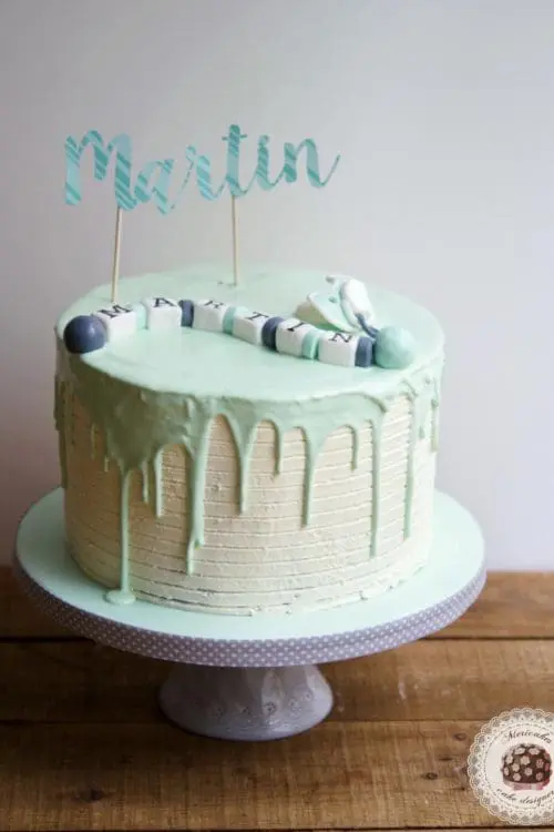 Baptism Drip Cake