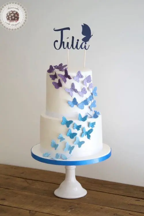 Tarta 1era comunión mariposas
