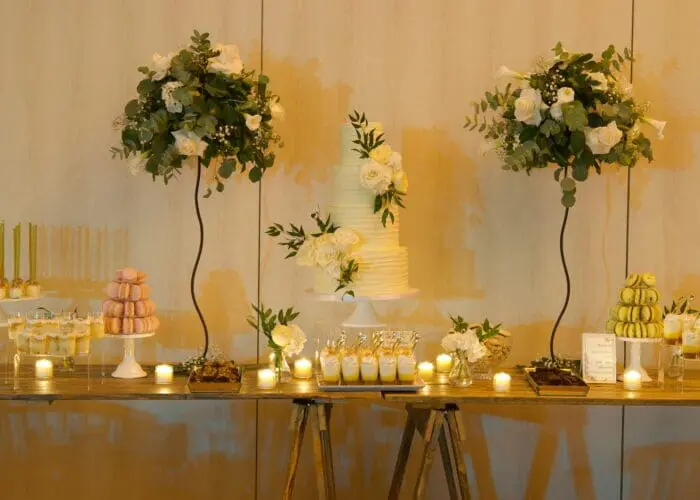White Blooms Dessert Table