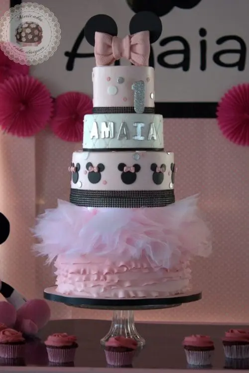 Tarta Minnie 1er aniversario (Minnie first birthday cake)