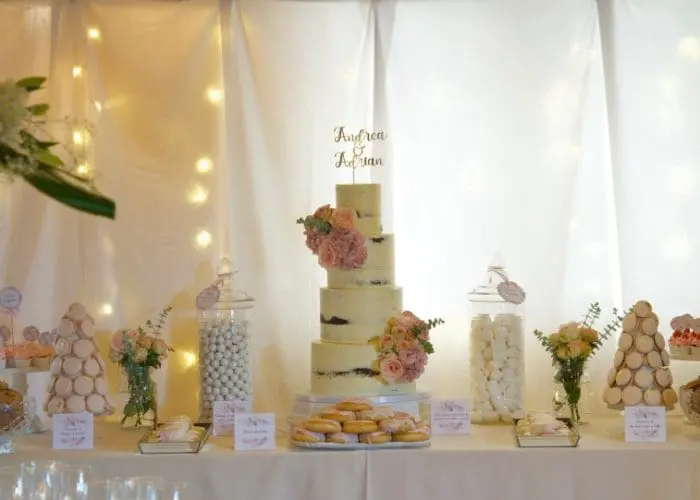 wedding dessert table