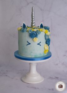 Blue Unicorn Drip Cake
