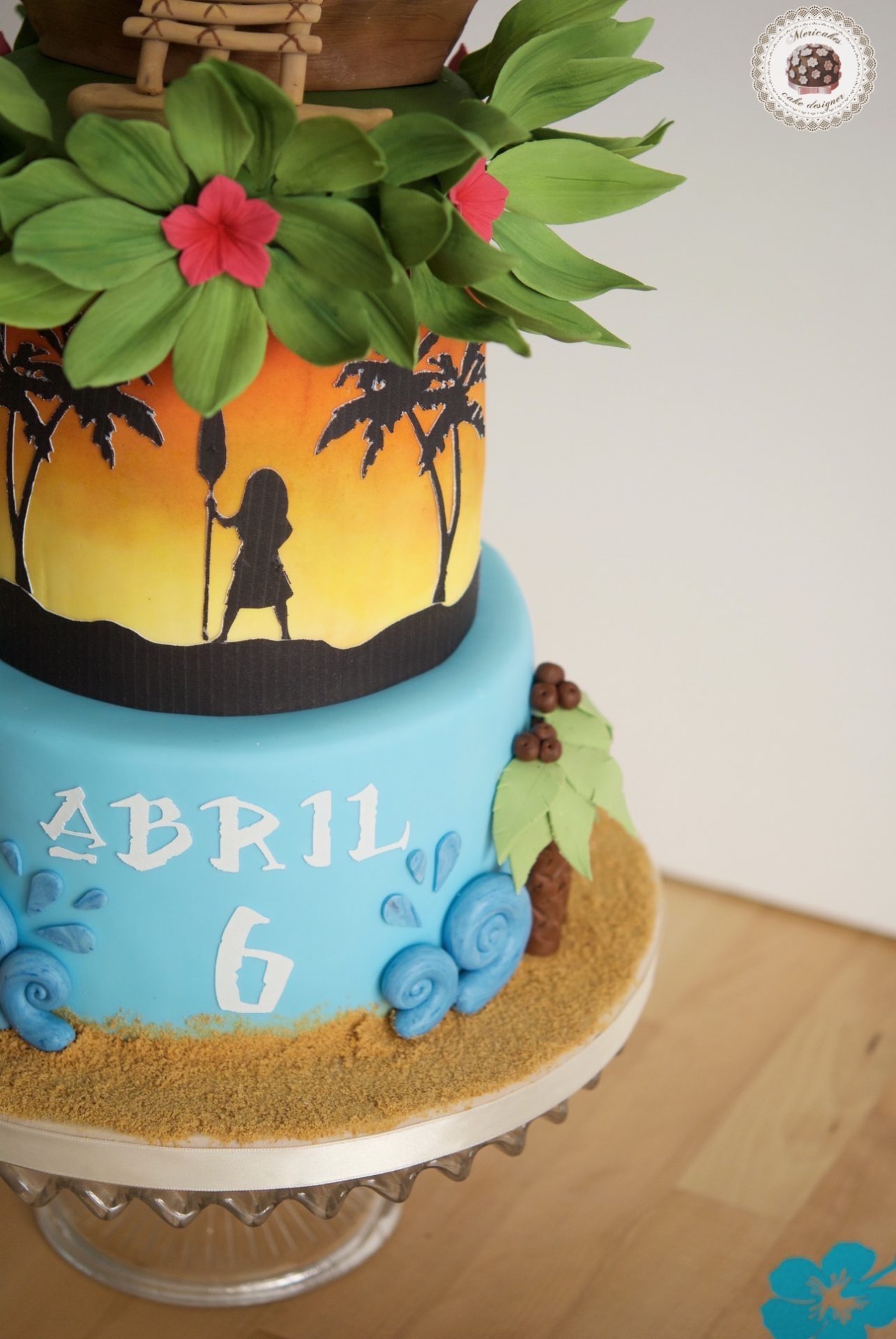 Vaina, Moana, Disney, hawaii, tropical cake, tartas barcelona, fondant,  tarta cumpleaños, mericake, cupcakes, mesa dulce, cake decorating 1 -  Mericakes - Cake Designer