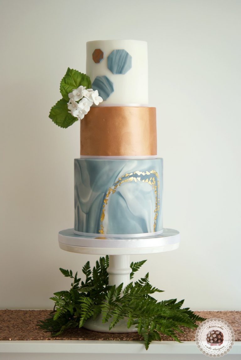 Marble and pink gold wedding cake, tarta de boda, mericakes, barcelona, hydrangea, marmol, fondant cake, sequins, cake designer, luxury wedding cake