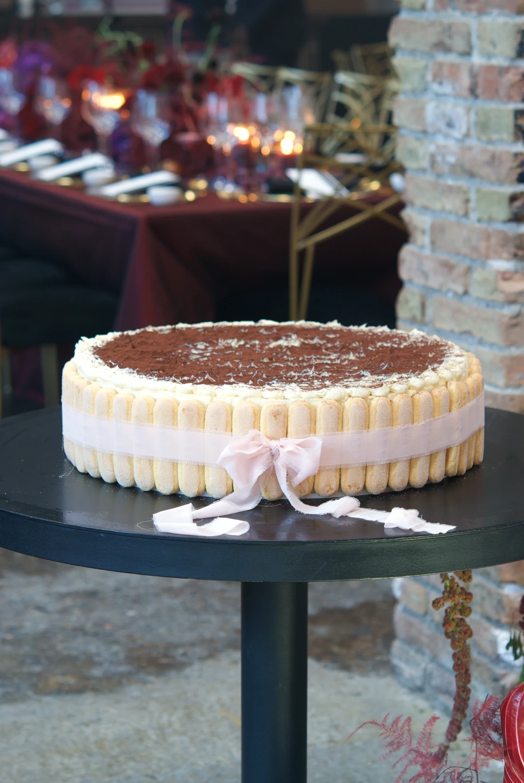 Giant Tiramisu wedding cake