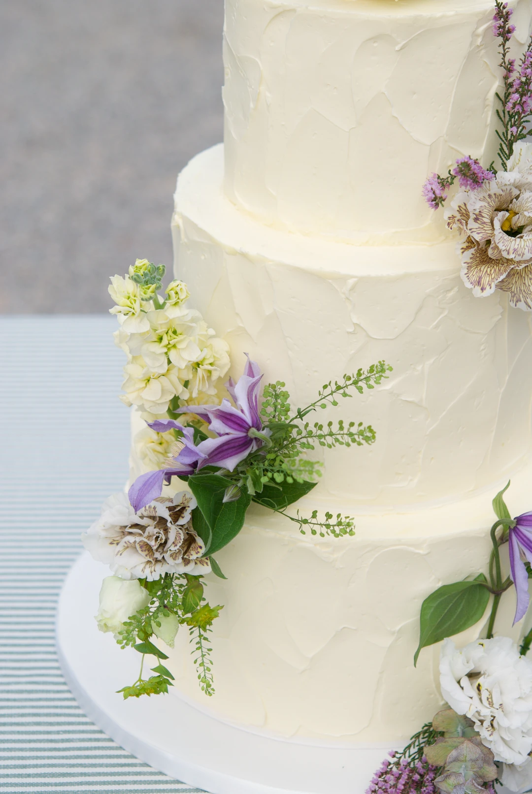 Organic Wildflower Wedding Cake