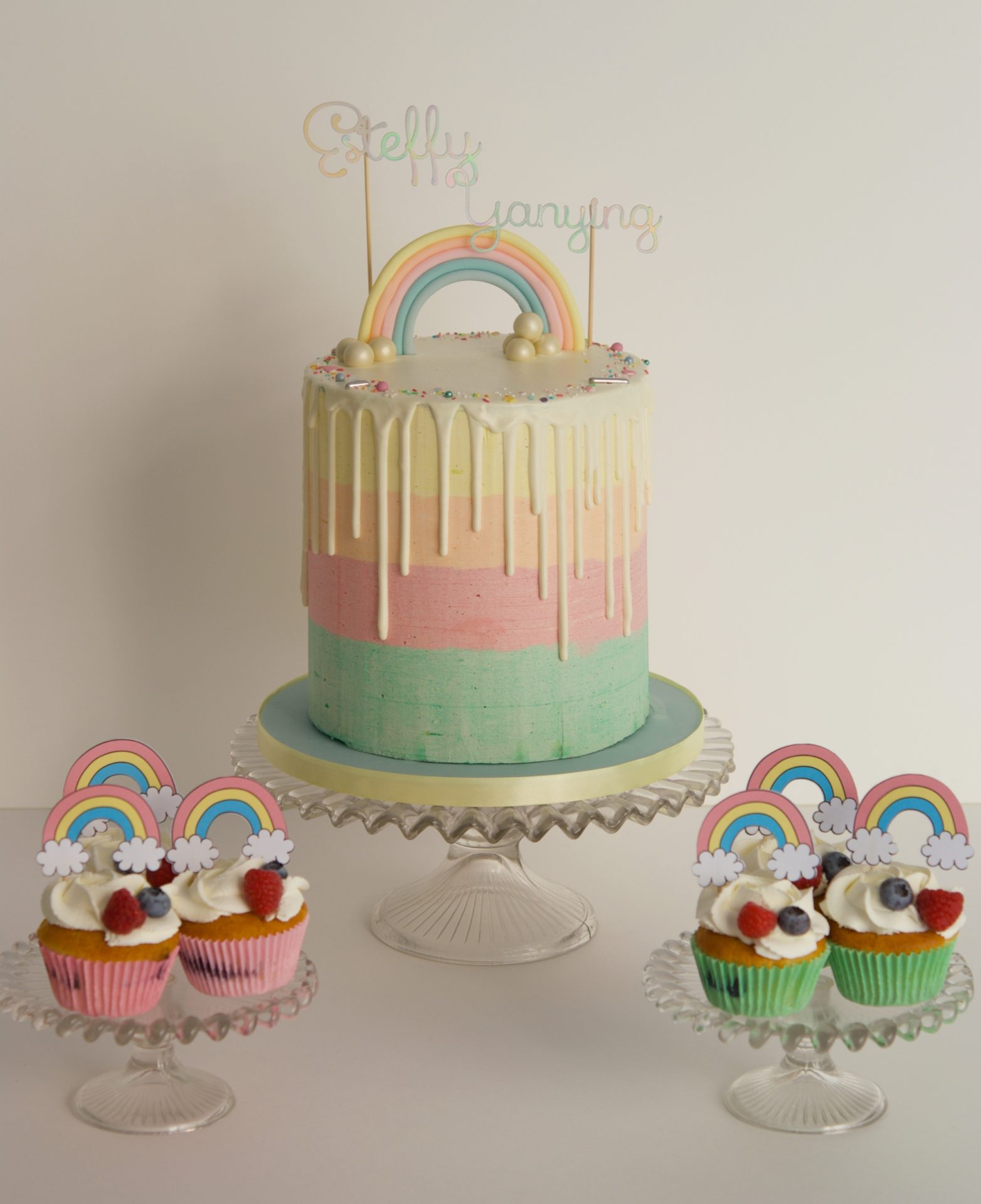 Pastel Rainbow cake