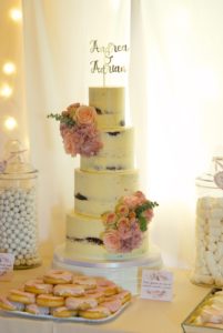 Wedding semi naked cake