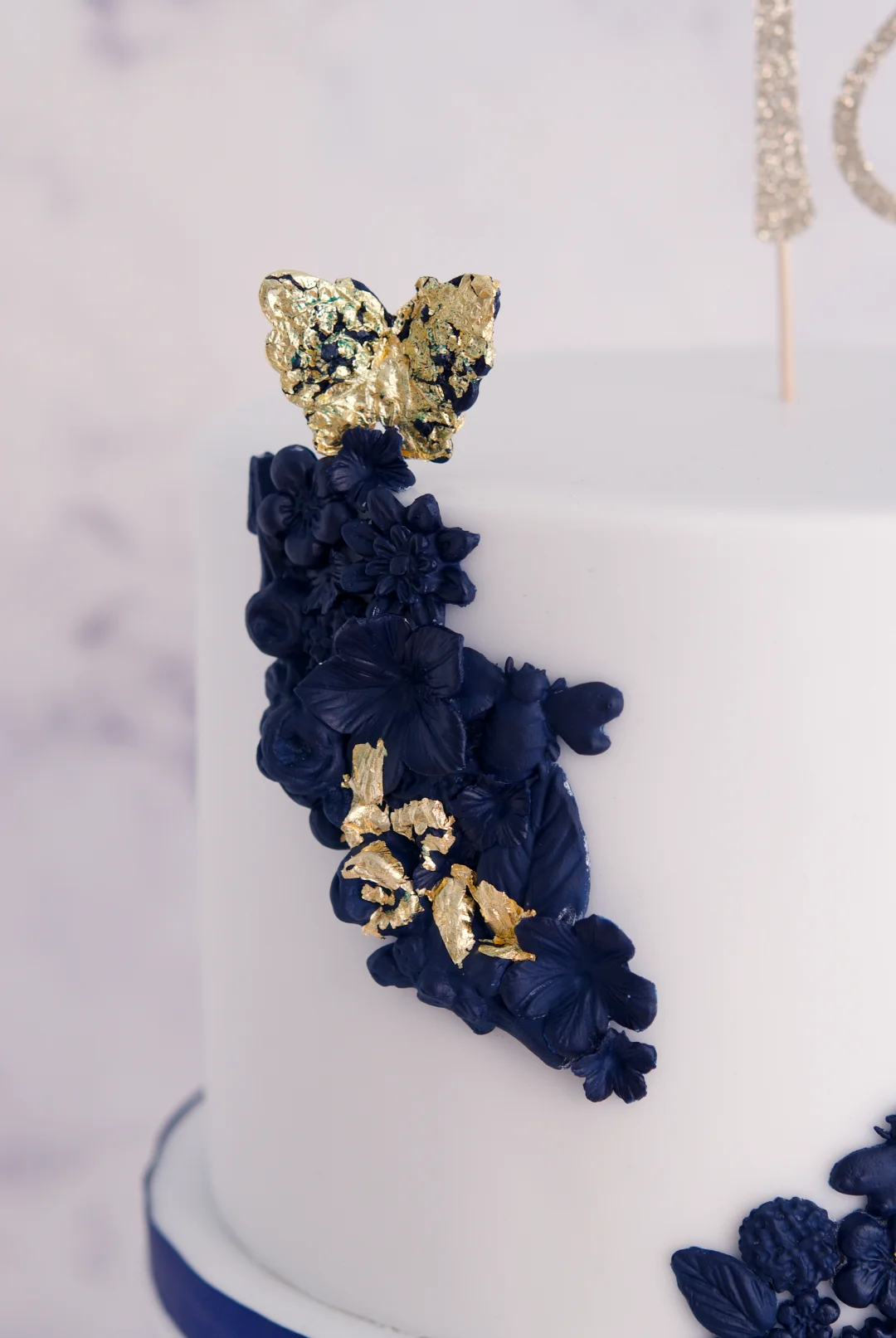 Blue Bas Relief Cake