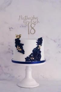 Blue Bas Relief Cake
