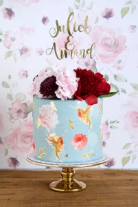 Flora and Fauna wedding Cake