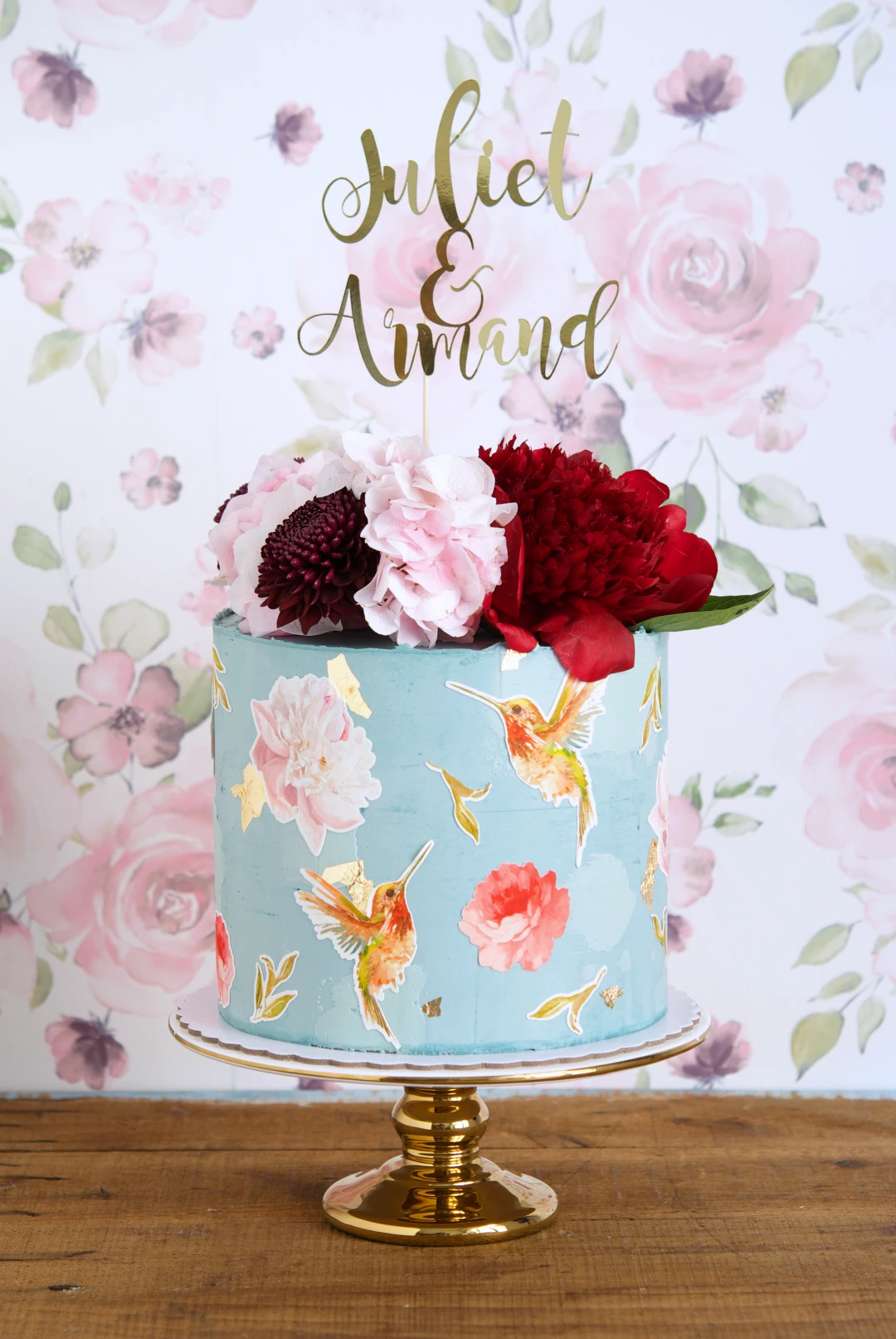 Flora and Fauna wedding Cake