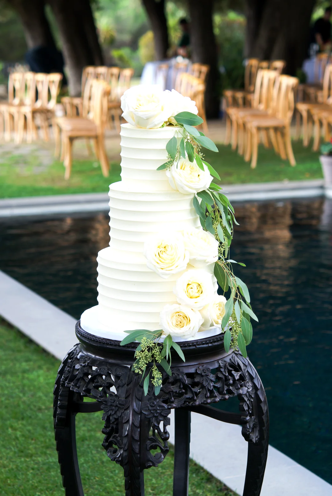 pastel de boda flor natural