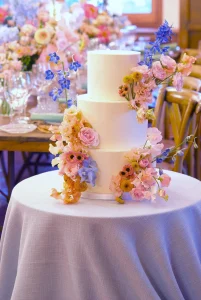 Romantic Stems Wedding Cake