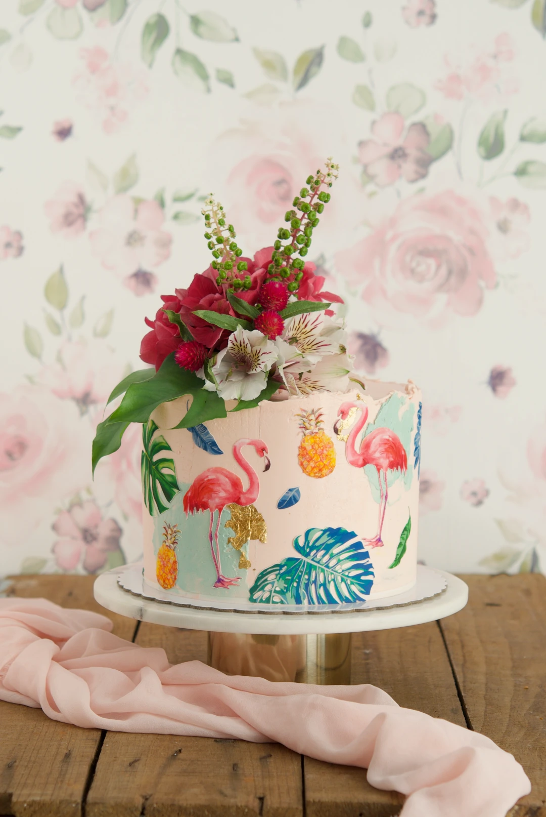 Flora & Fauna tropical cake