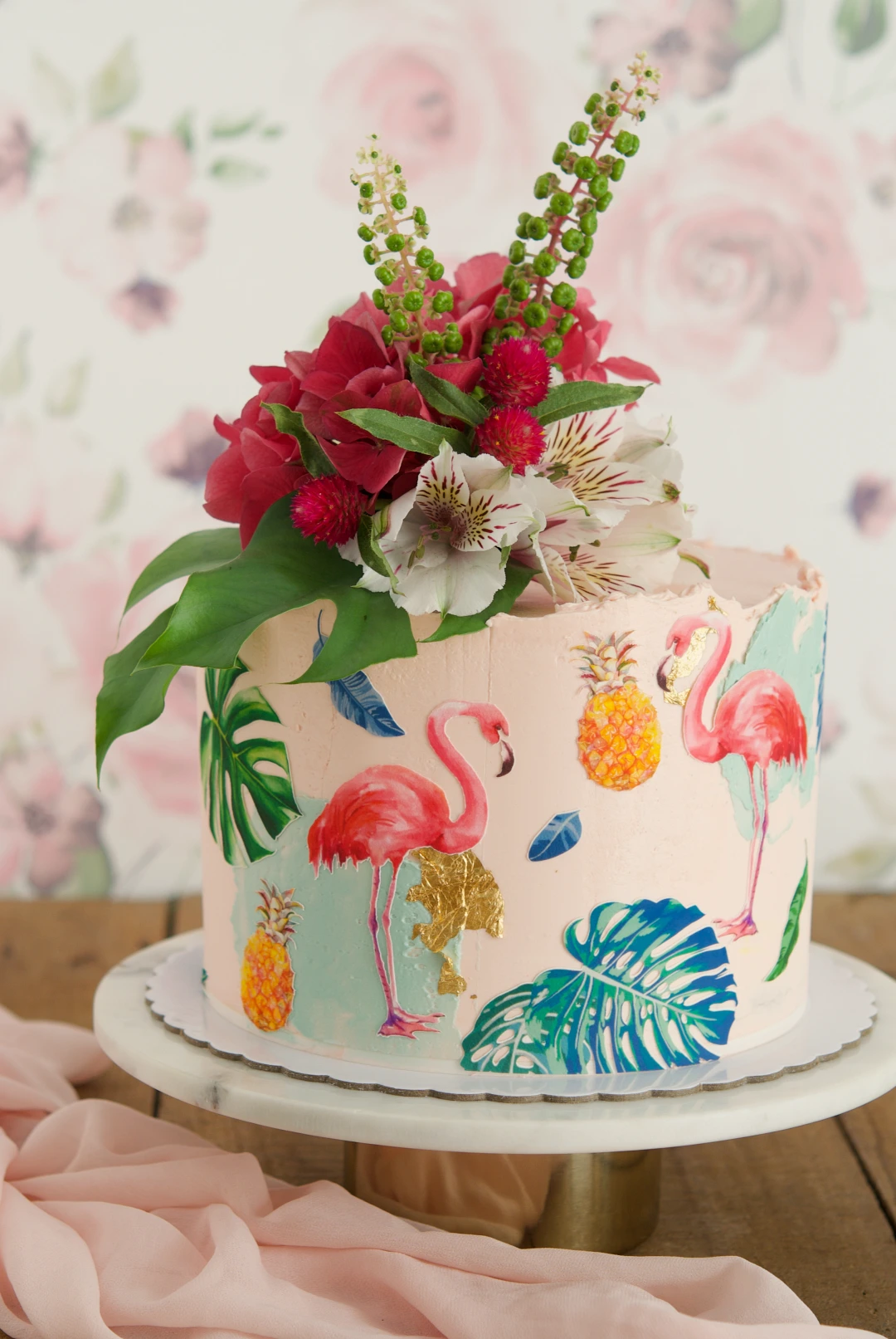 Flora & Fauna tropical cake