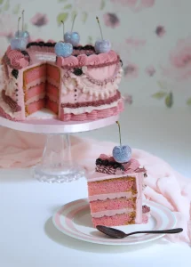 Champagne Rosé Velvet Cake