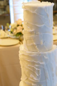 Torn Ruffles Wedding Cake