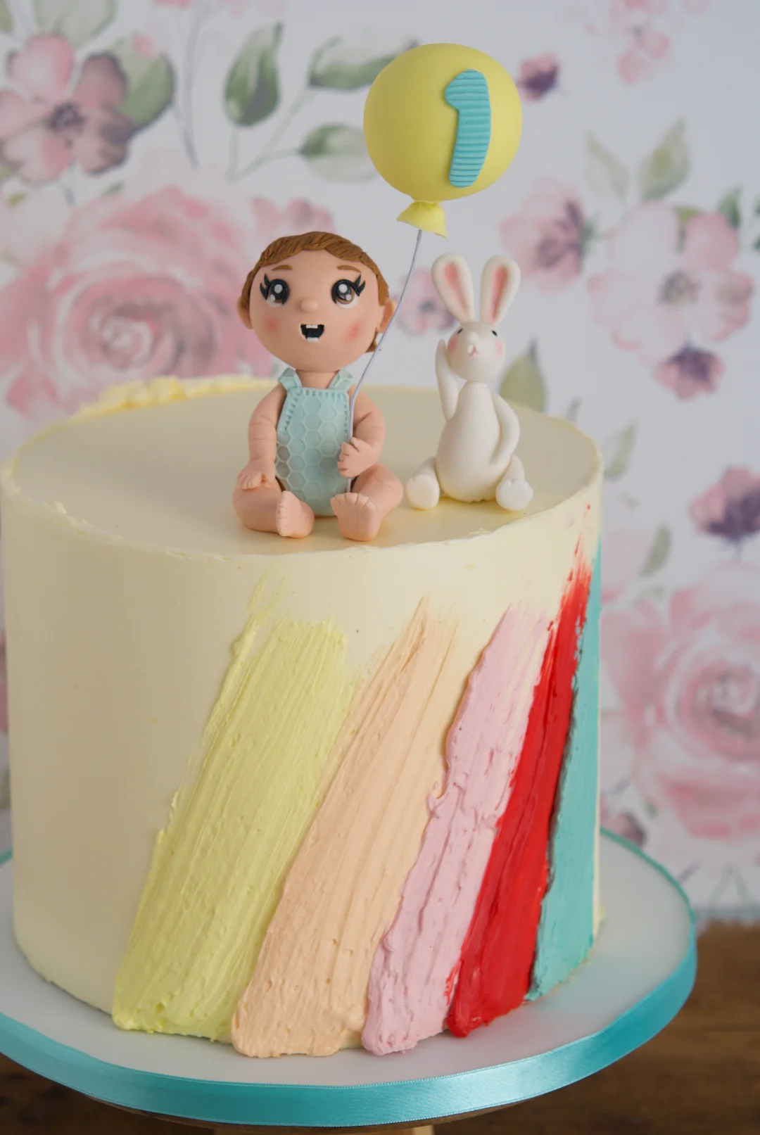 Baby and bunny cake