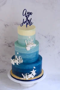 Ocean Lovers Wedding Cake