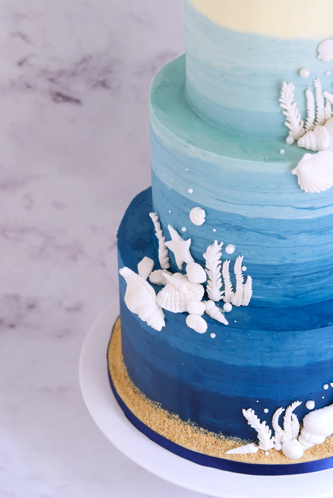 tarta de boda marina