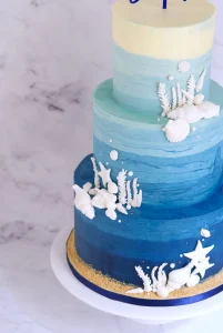 tarta de boda marina